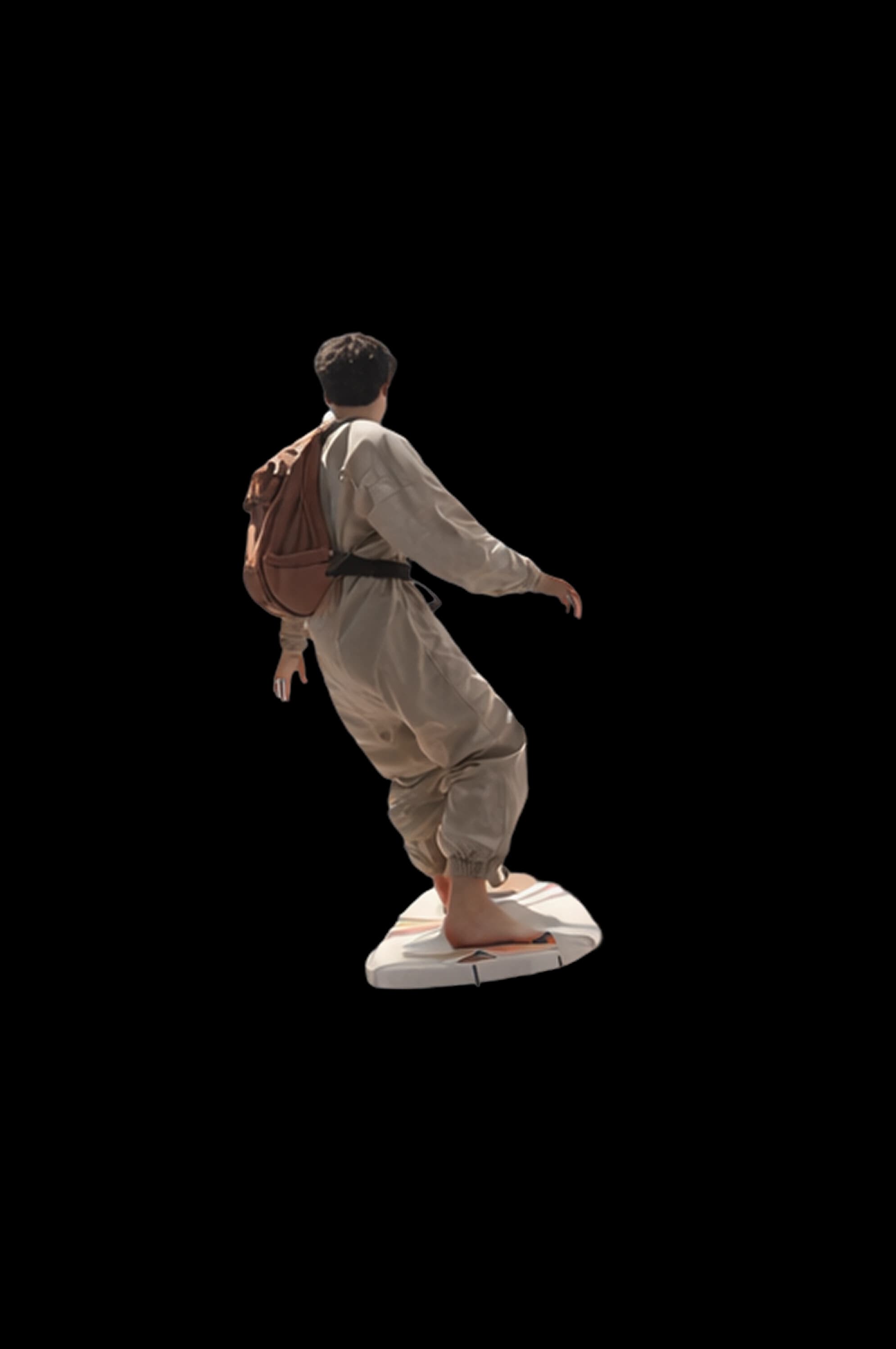 Student character standing